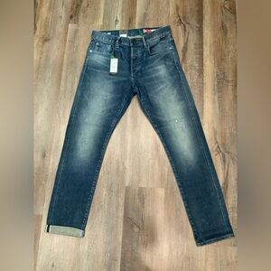 G Star Raw Jeans 3301 Slim Selvedge Japanese Stretch Distressed Mens 31x32